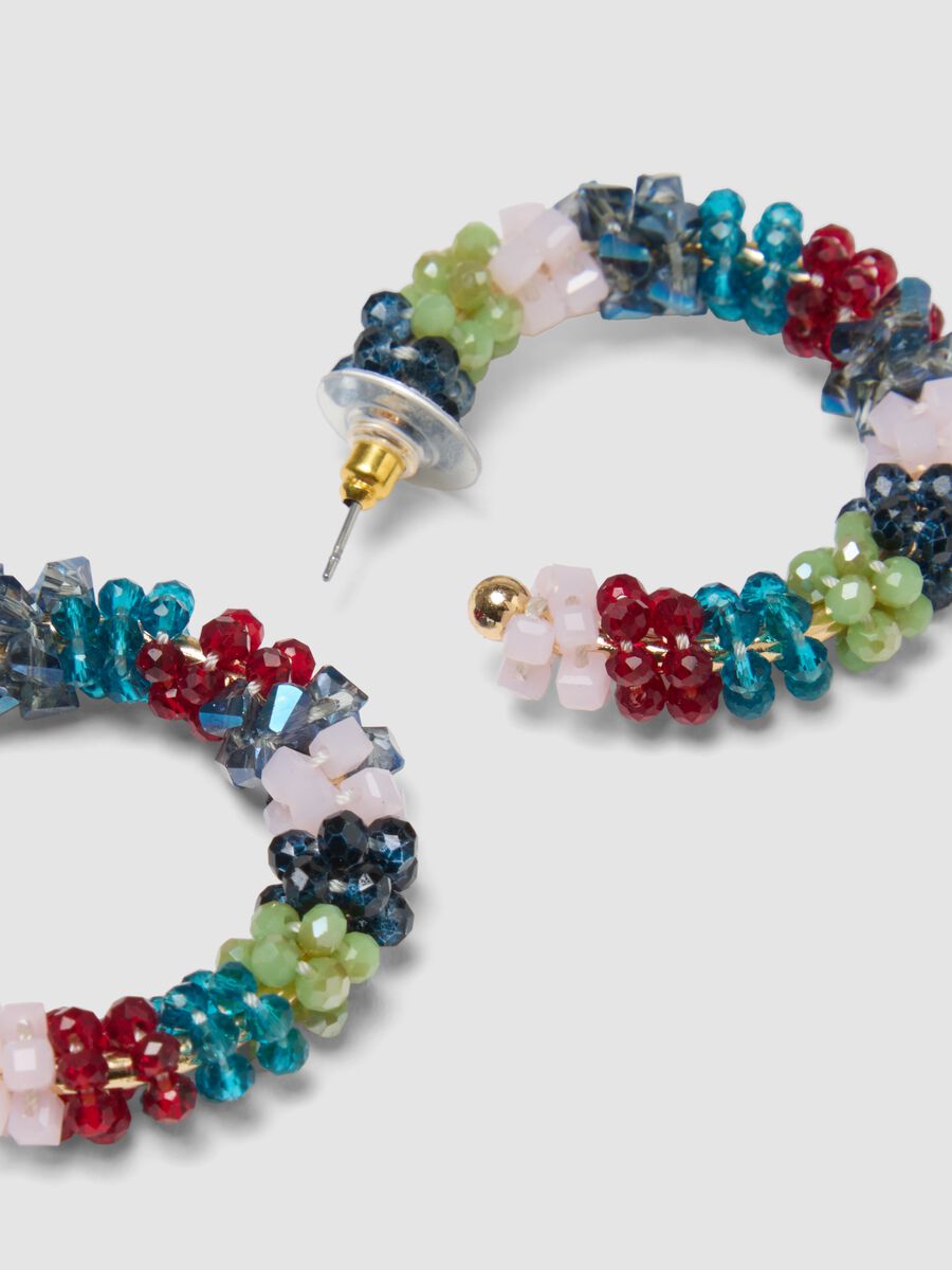 Lightweight earrings with multicolour glass stones_1