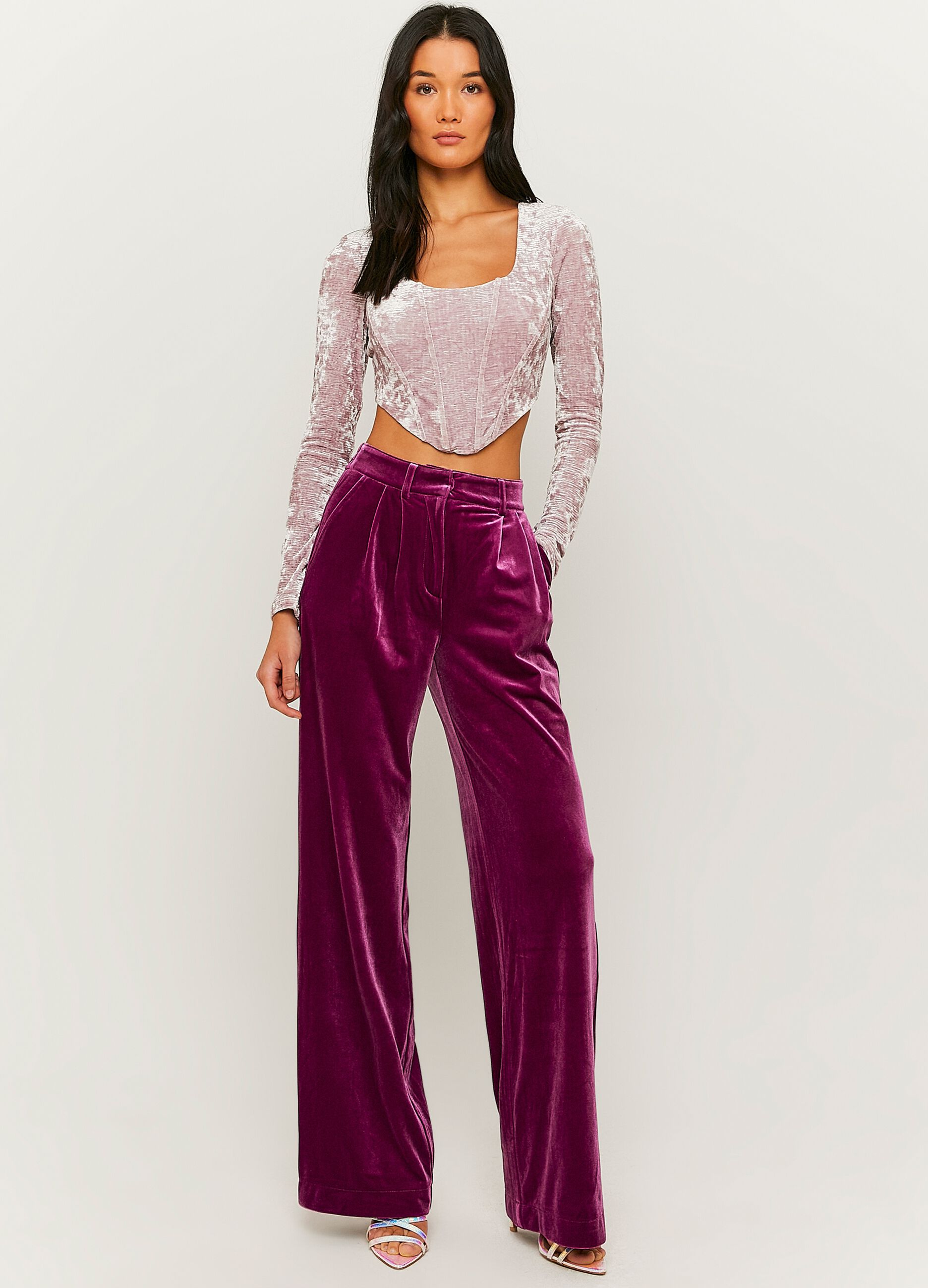 Top a corsetto in velluto_0