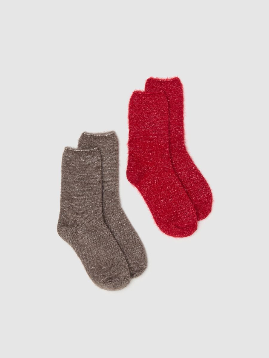 Twin-pack multicolour stretch fabric socks_0