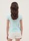 T-shirt in cotone elasticizzato azzurra da ragazza regular fit_2