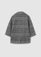 Girls' grey checked regular fit coat_1