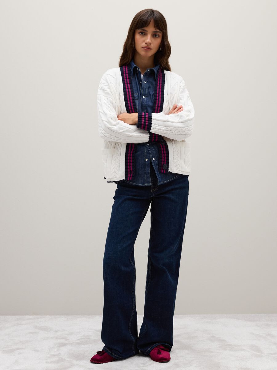 Multicolor pure cotton cardigan regular fit_1