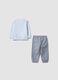 Light blue organic cotton printed baby pyjamas_1
