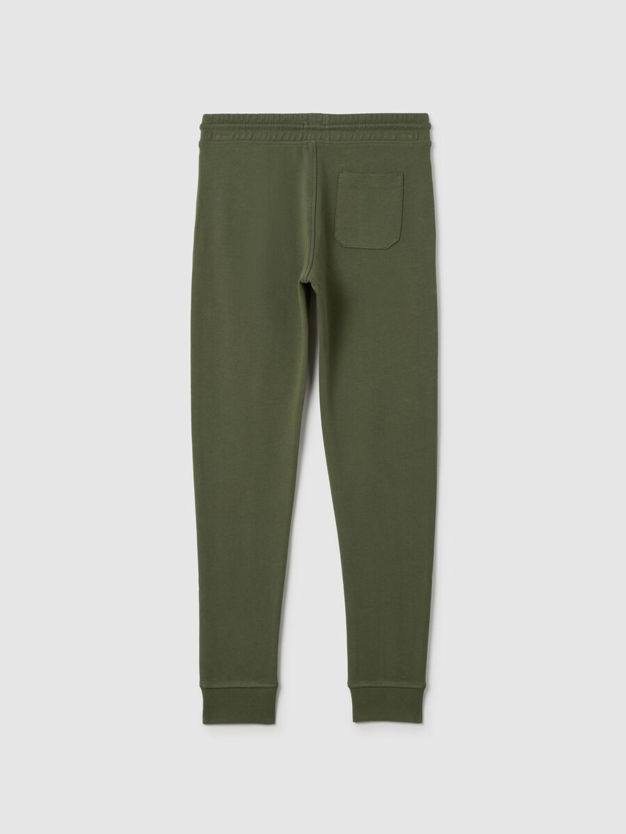 Boys' green pure cotton jogger trousers regular fit_1