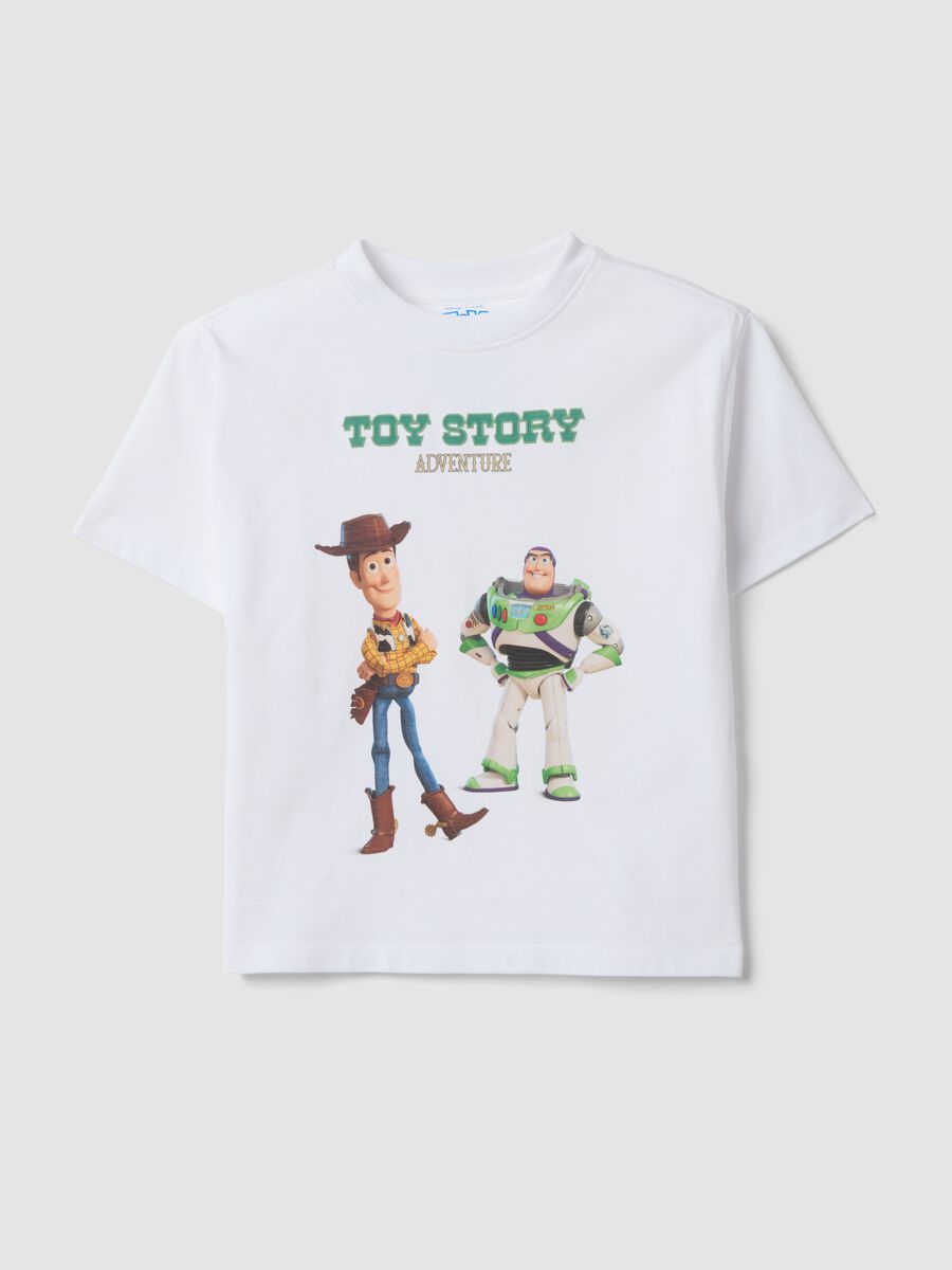 White pure cotton Toy Story print T-shirt for boys_0