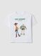 T-shirt bianca in puro cotone con stampa Toy Story per bambino_0