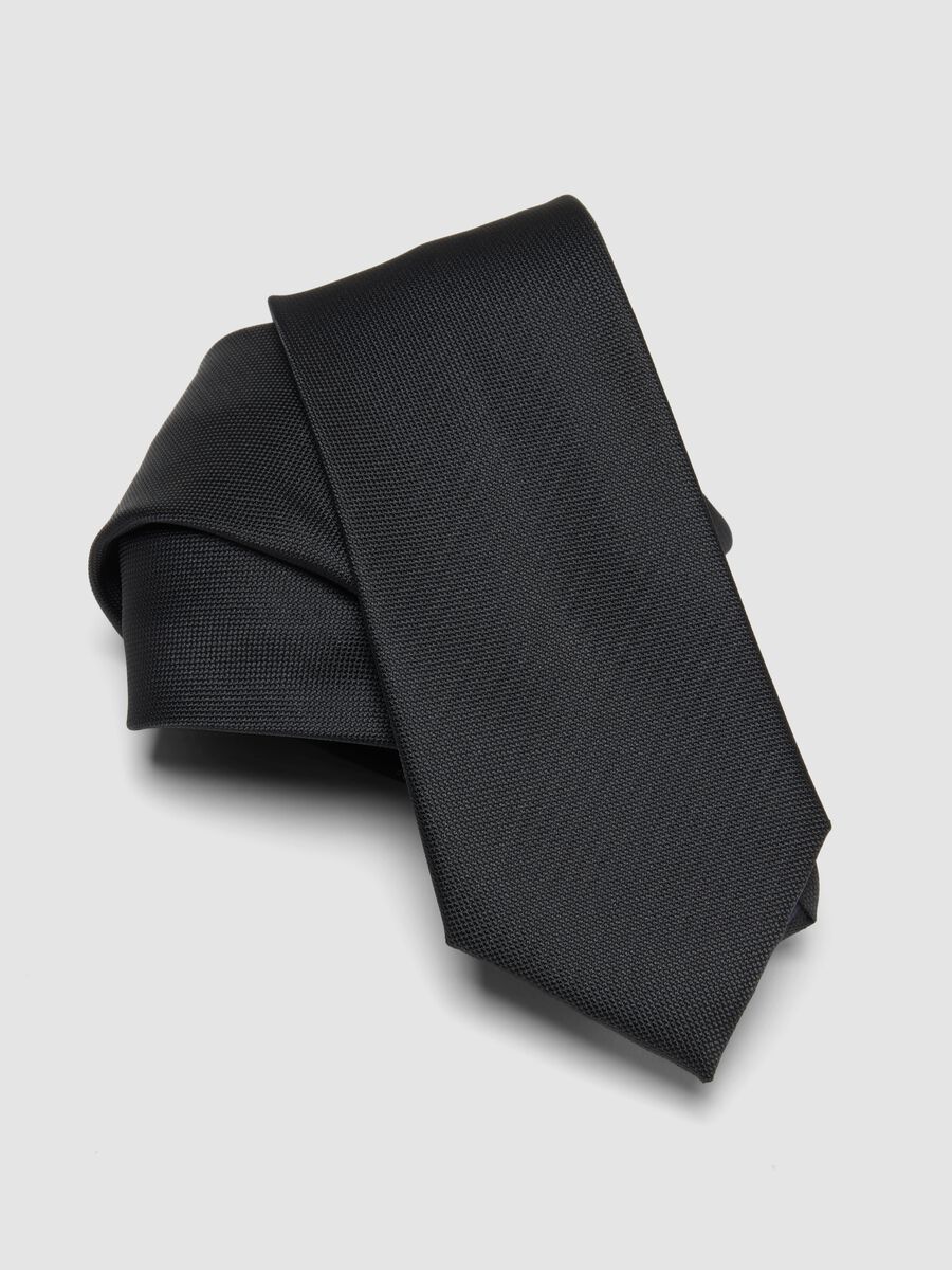Cravatta nera pala 7,5 cm_2