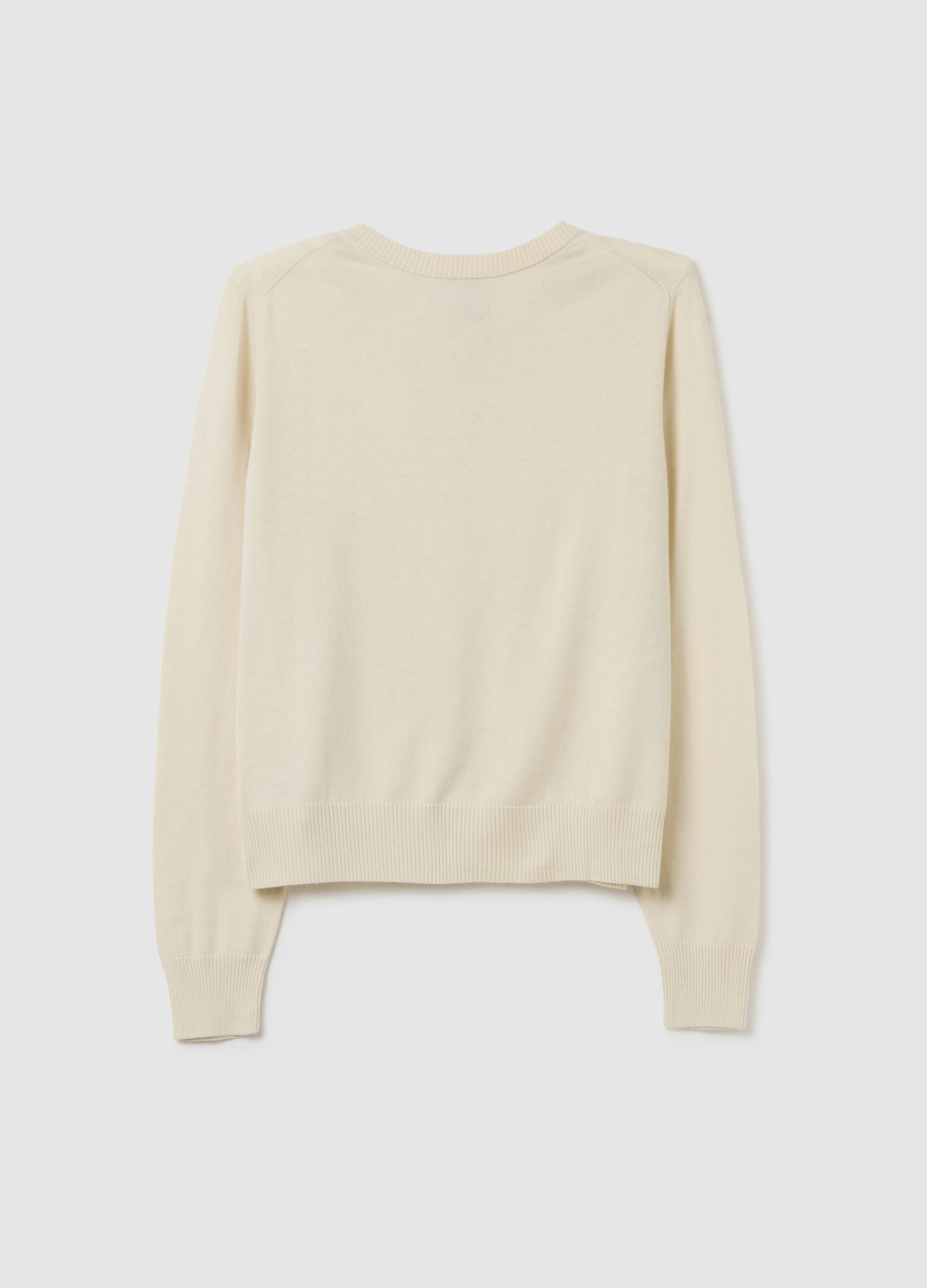 Cardigan with round neckline