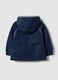 Blue regular fit children's jacket with hood and zip_1
