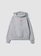 Grey cotton-blend hoodie for girls, regular fit_3