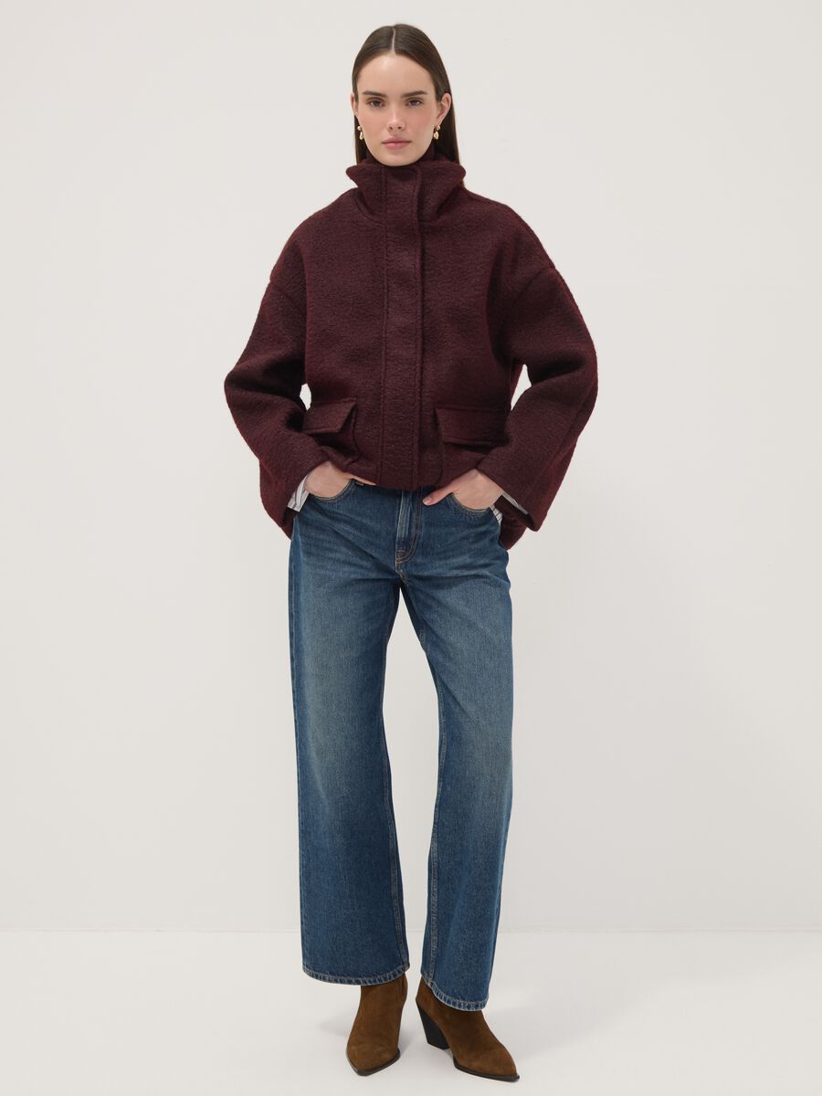 Red jacket with zip and press studs_2