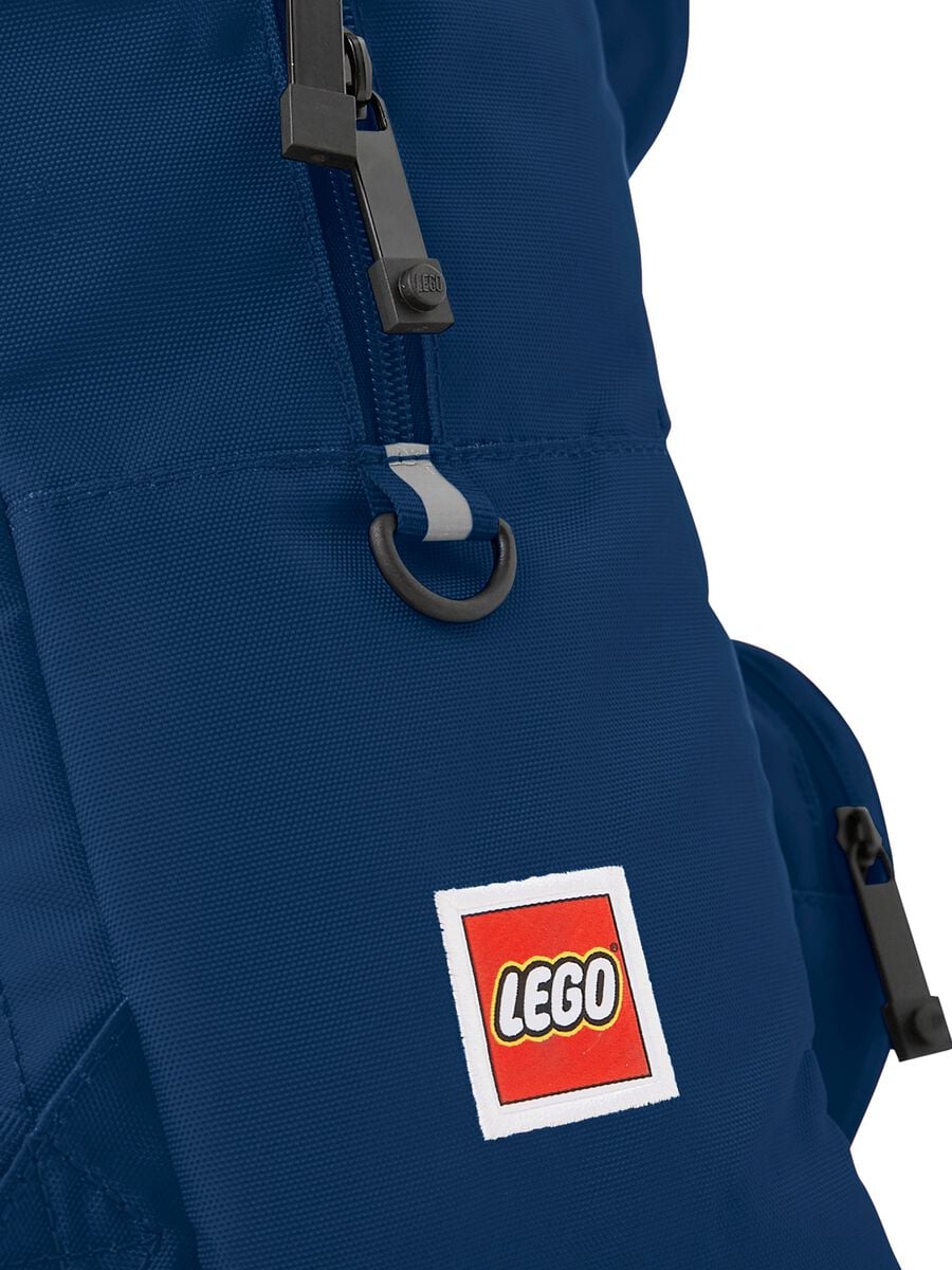 Zaino blu con tasche frontali rotonde_3