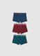 Boy's tripack boxer in multicolour stretch cotton regular fit_1