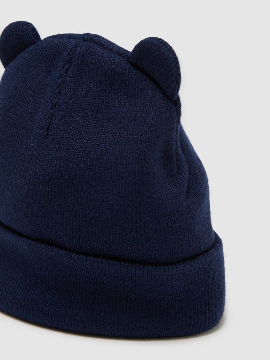 Blue Baby Hat with Ears_2