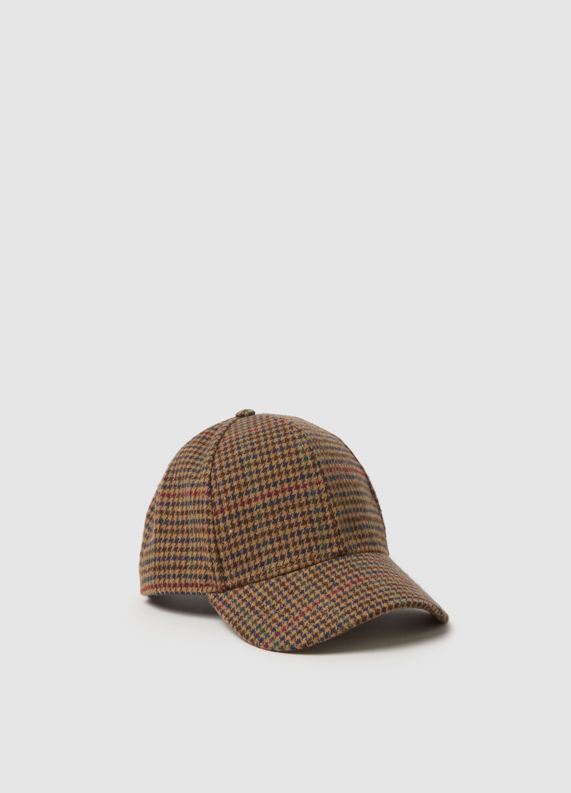 Brown Checked Hat