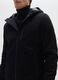 Black padded jacket with hood, regular fit with zip_3