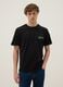 Black One Piece print T-shirt in pure cotton, relaxed fit_0