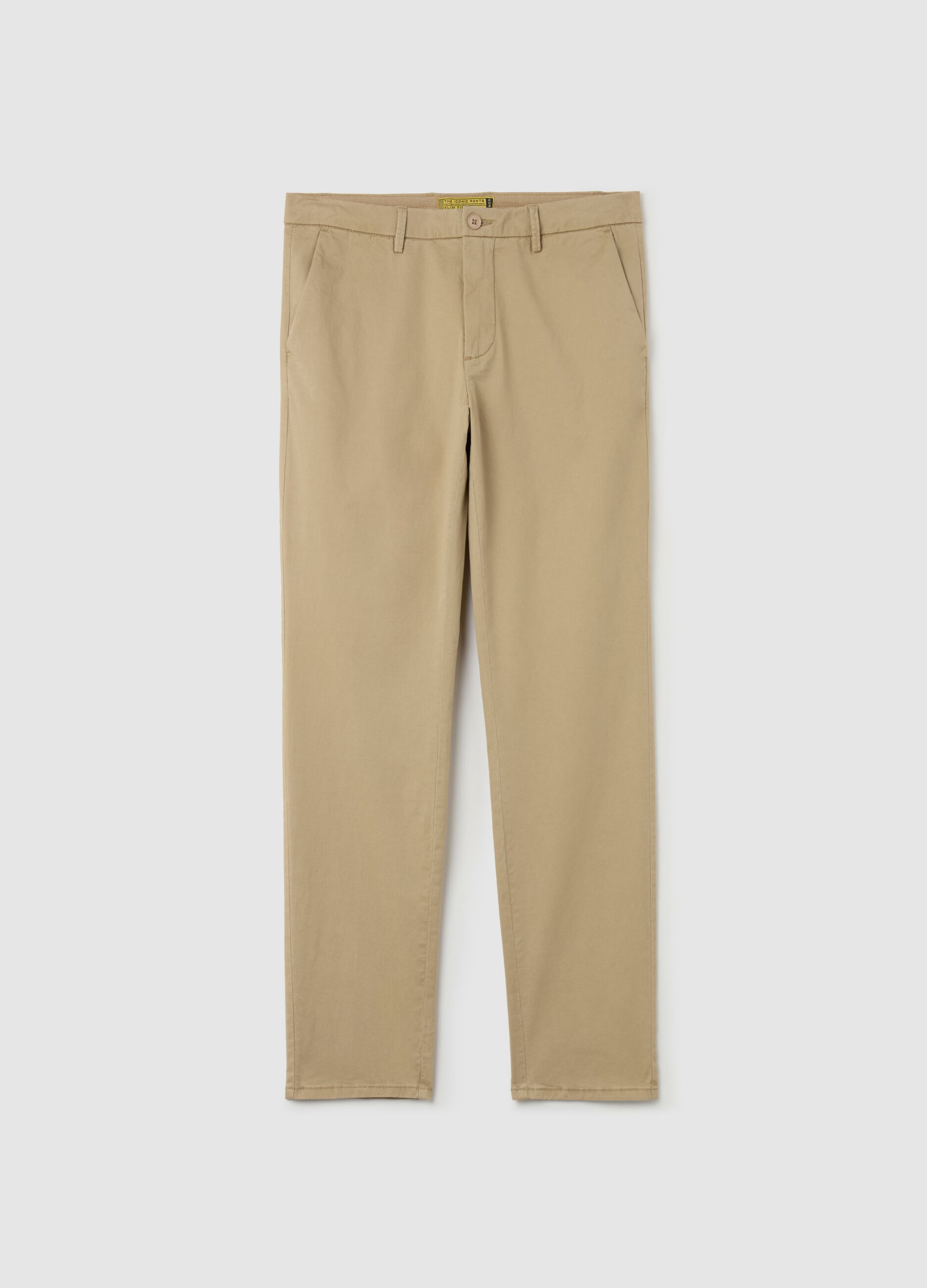 Pantalone chino slim fit in cotone stretch