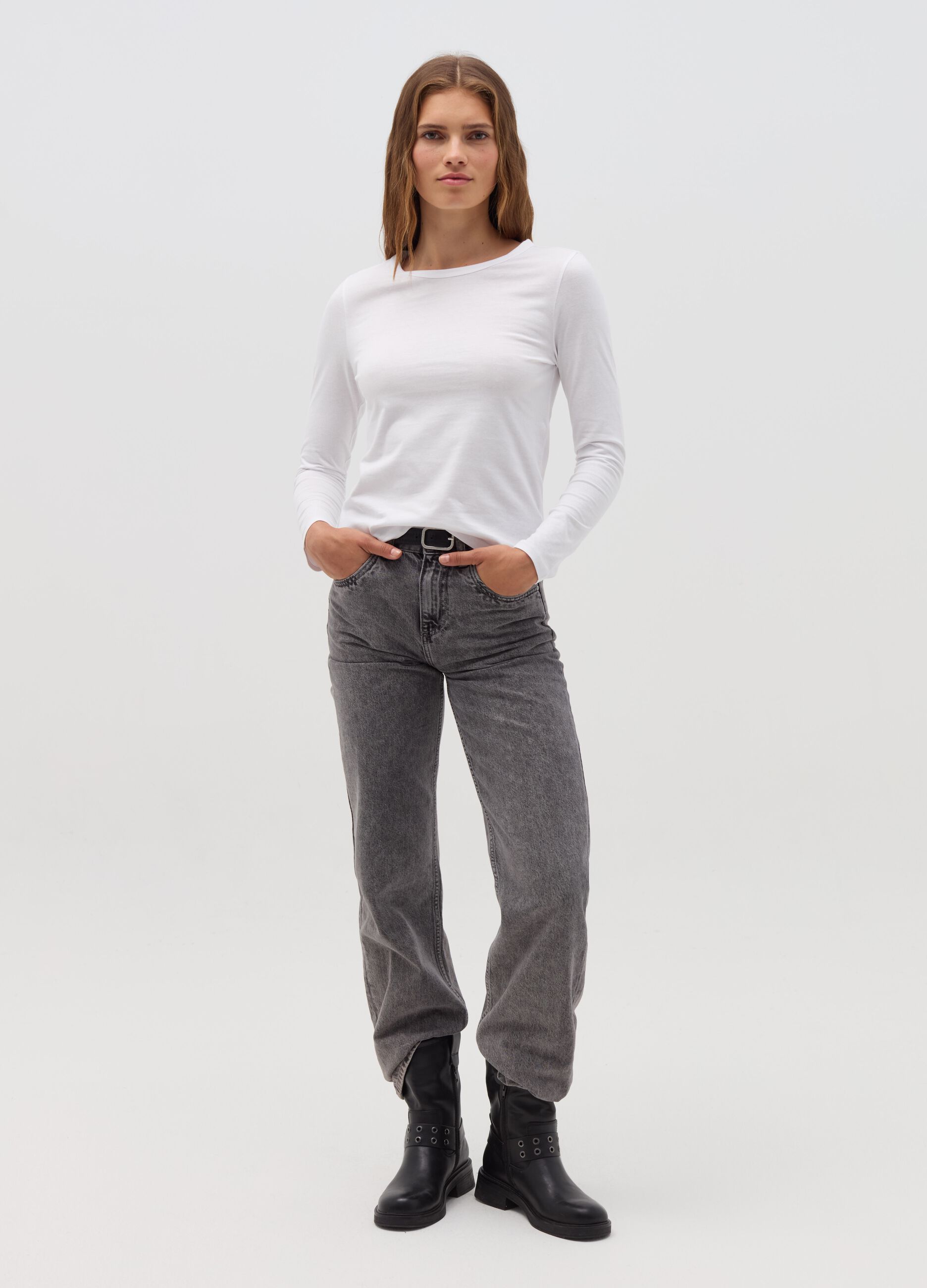 OVS T-shirt maniche lunghe in cotone