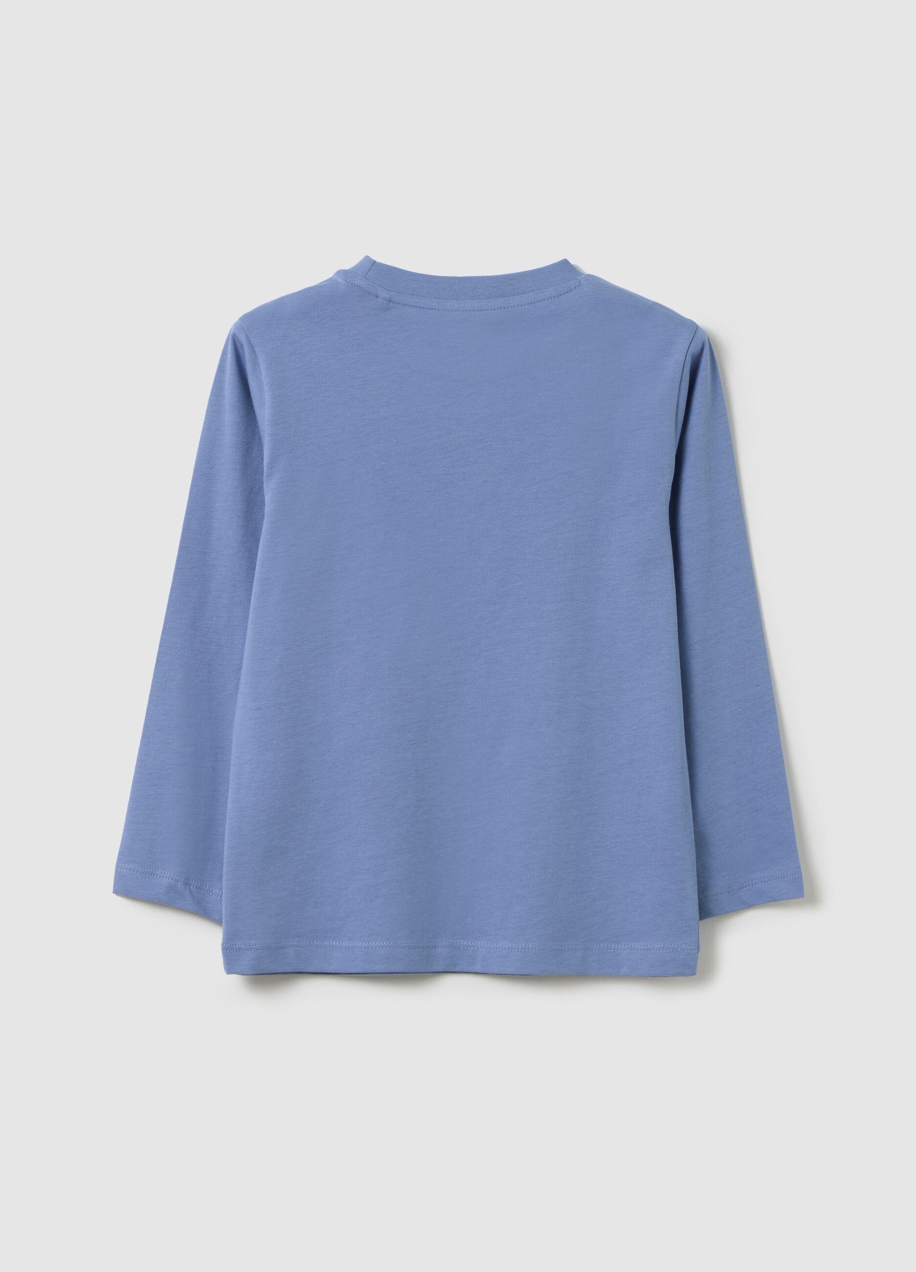 Blue pure cotton children's t-shirt