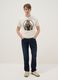 Beige regular fit pure cotton t-shirt with Popeye print_2