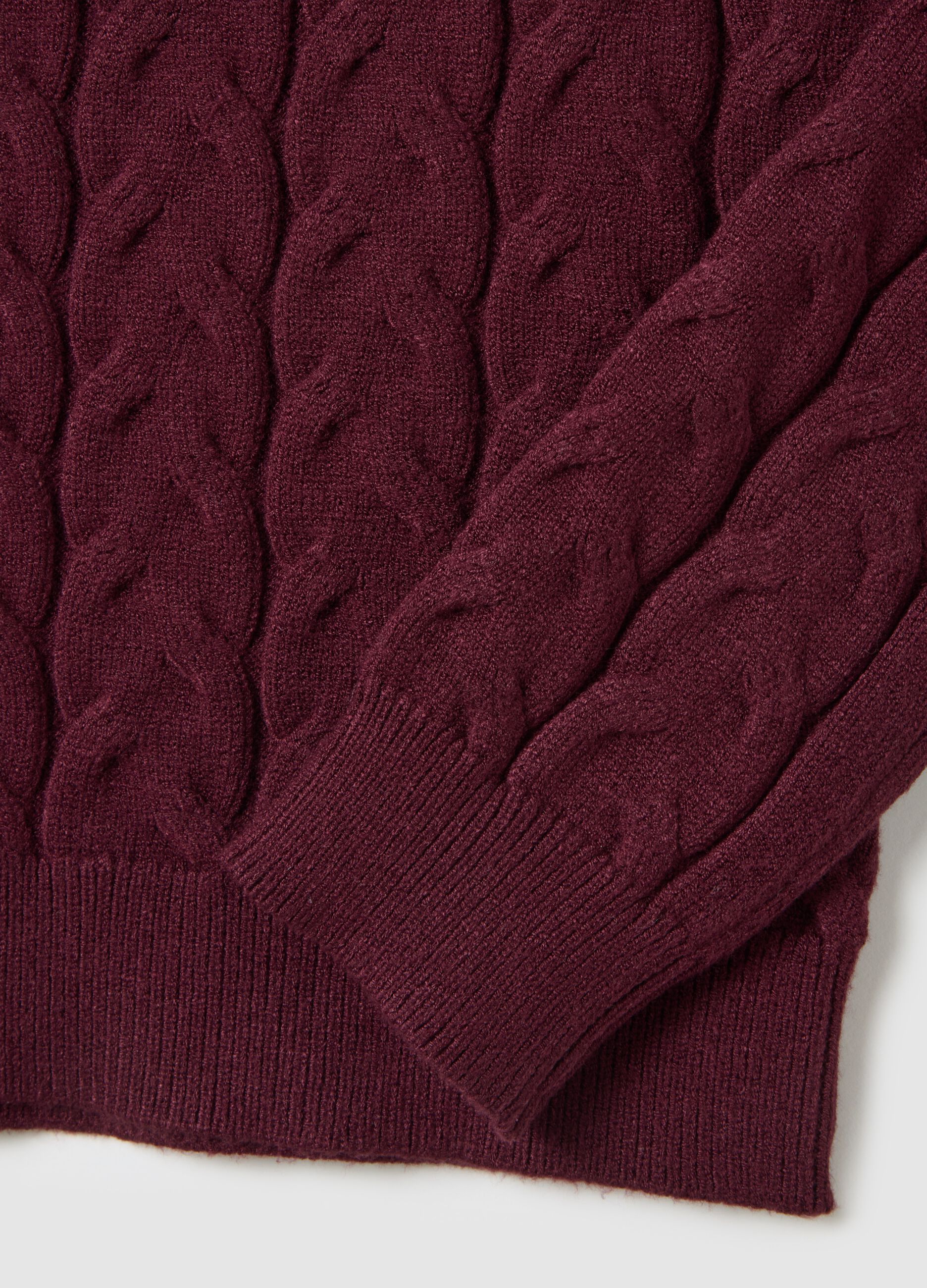 Pullover in misto rosso fitted
