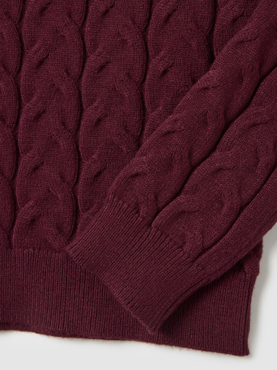 Pullover in misto rosso fitted_1