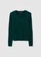 Maglione in puro cotone verde regular fit_4