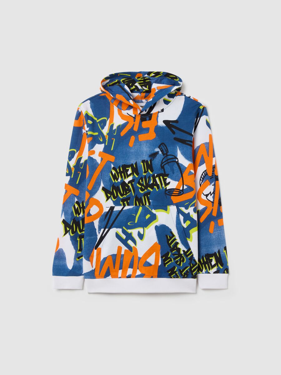 Cotton hoodie with printed lettering_3
