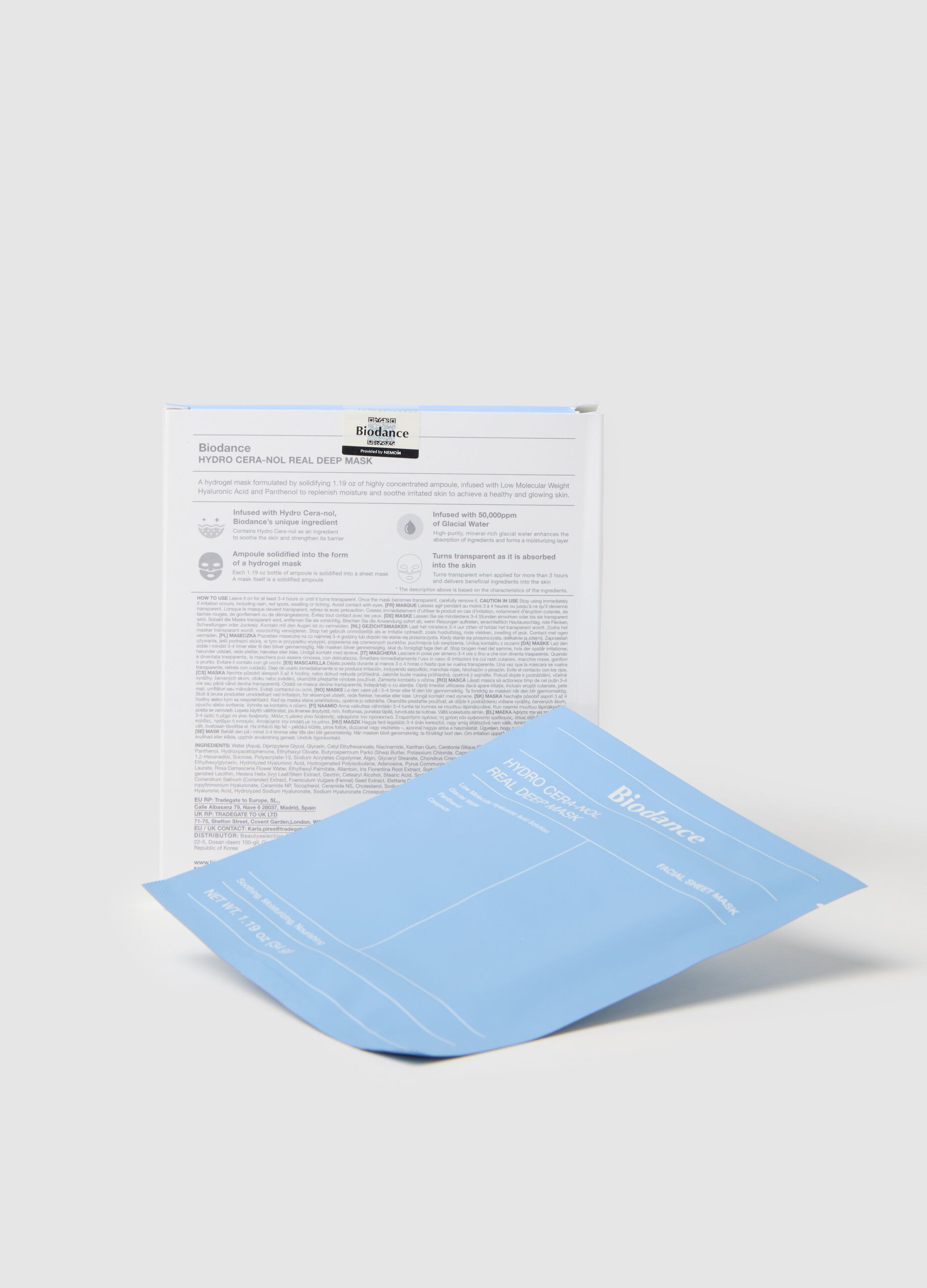 Hydrogel face mask