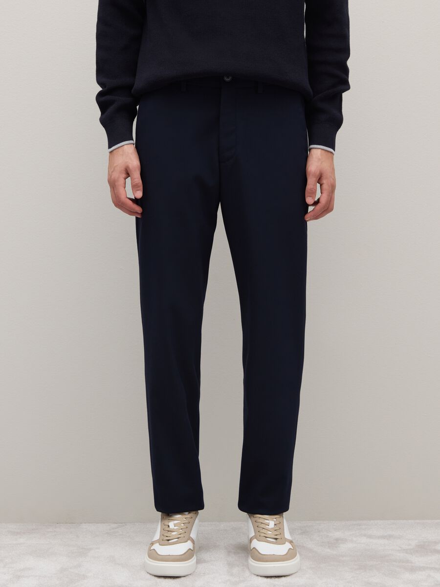 Pantaloni blu regular fit_1