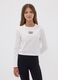 White pure organic cotton T-shirt with front slogan for girls_1