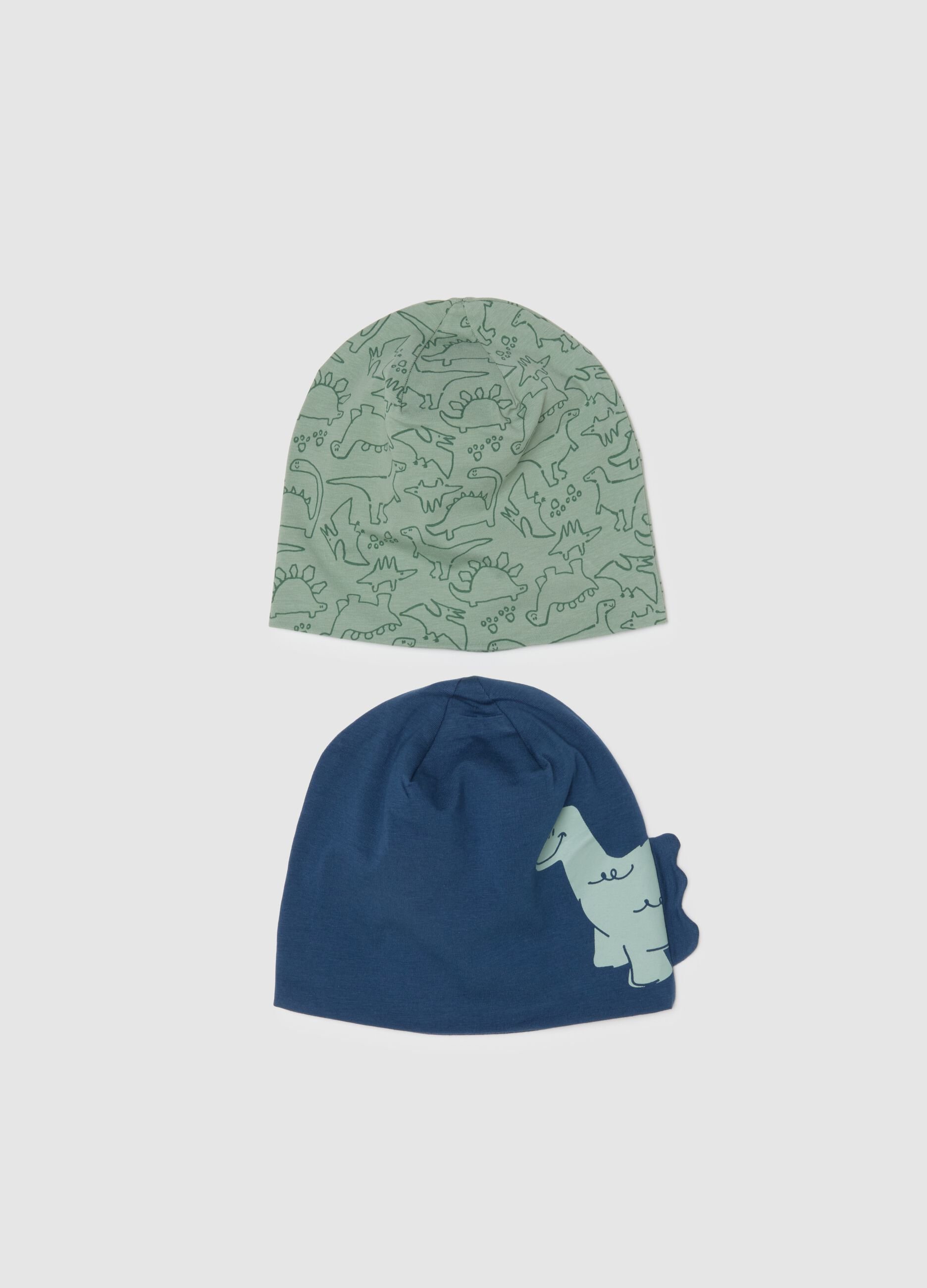 Pack of stretch cotton hats for children