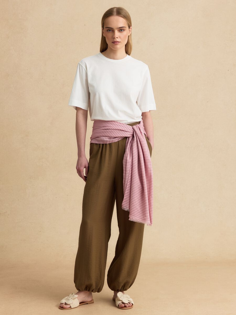 T-shirt bianca in puro cotone_2
