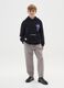 Boys' grey pure cotton trousers regular fit_0