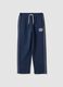 Pantaloni jogger blu in puro cotone_0