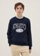 Boys' regular fit blue crew neck sweatshirt in pure cotton with print_0