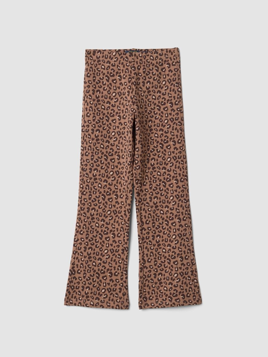 Brown organic stretch cotton leggings_0