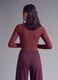 Red cropped stretch top with high neck, Easy Dry fabric &ndash; ALTAVIA STUDIO_3