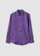 Camicia in puro lino viola regular fit_4