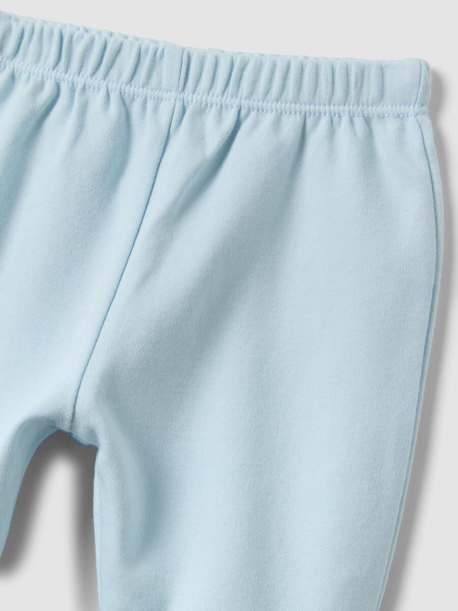 Bipack di leggings azzurro e bianco in cotone organico_3