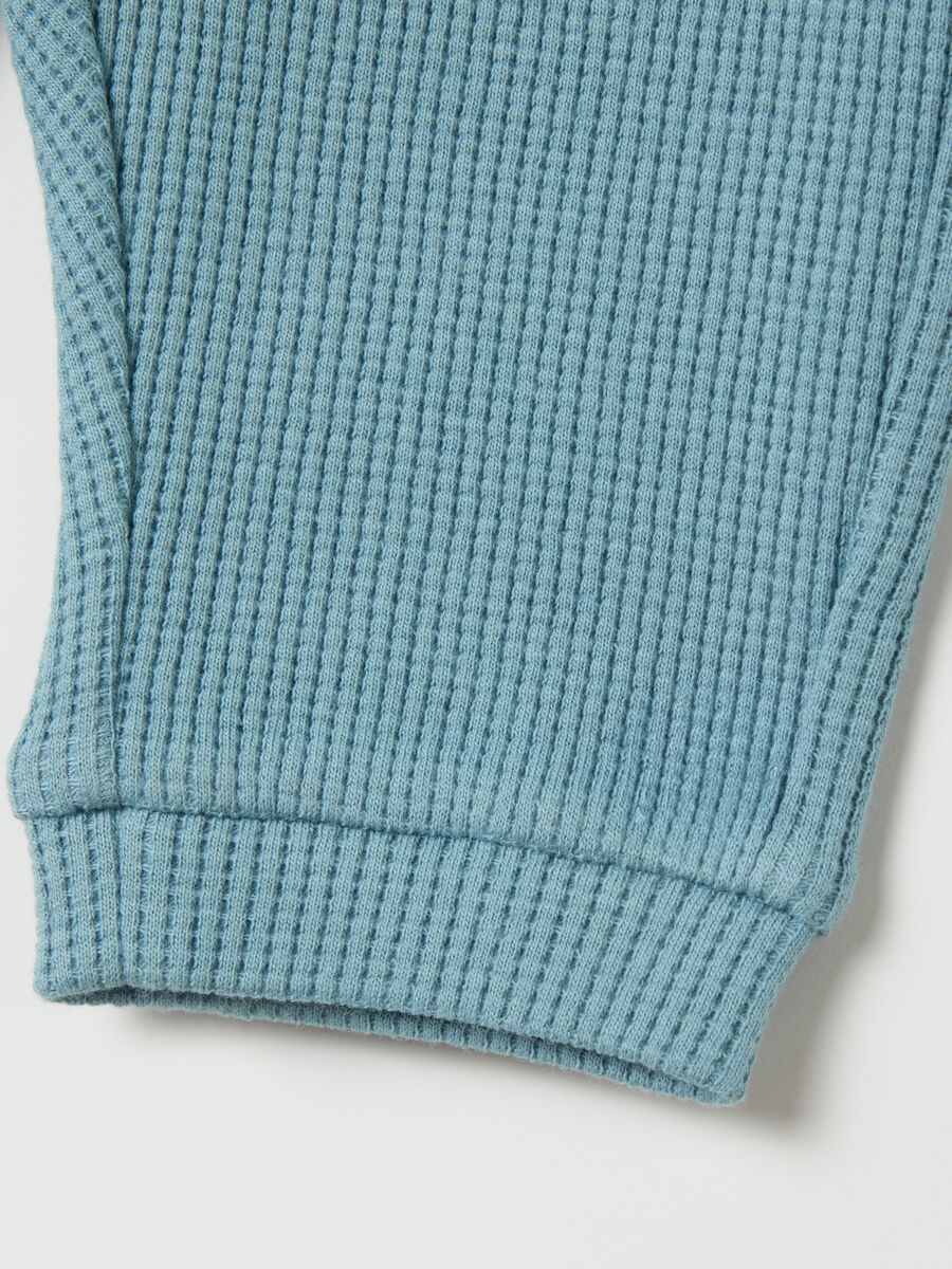 Cotton joggers with waffle weave_2