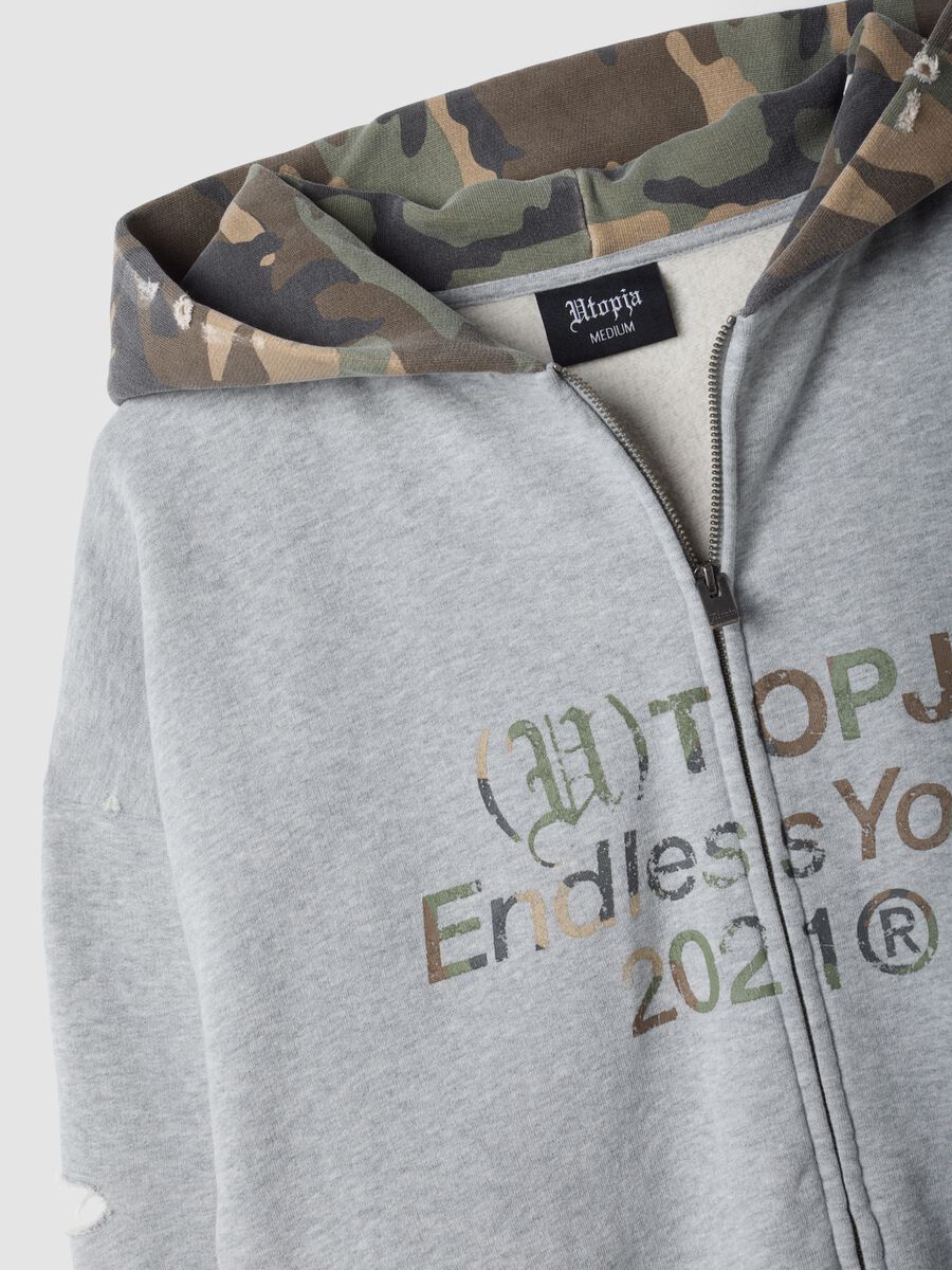 Full-zip Hoodie Sunfaded Grey & Camo_2