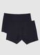 Twin pack of stretch cotton blend blue regular fit boxers_0