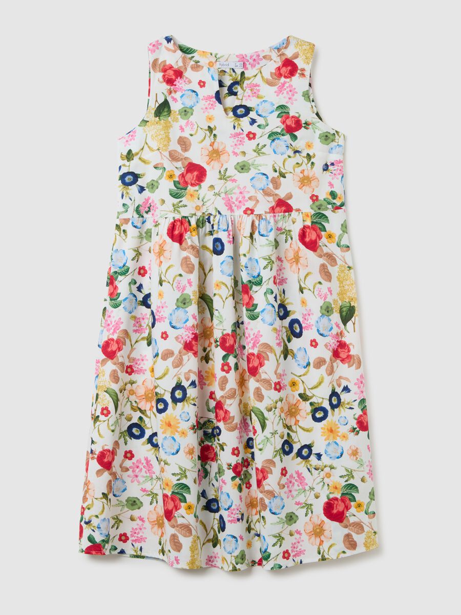 Women's multicolour stretch cotton midi dress_4