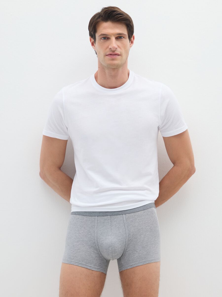 Grey stretch cotton boxer shorts_0