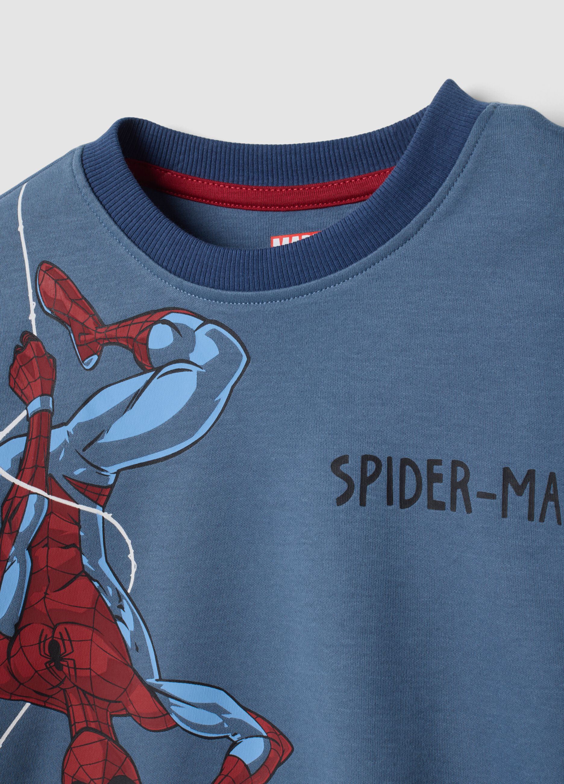 Blue pure organic cotton pyjamas with MARVEL Spider-Man print