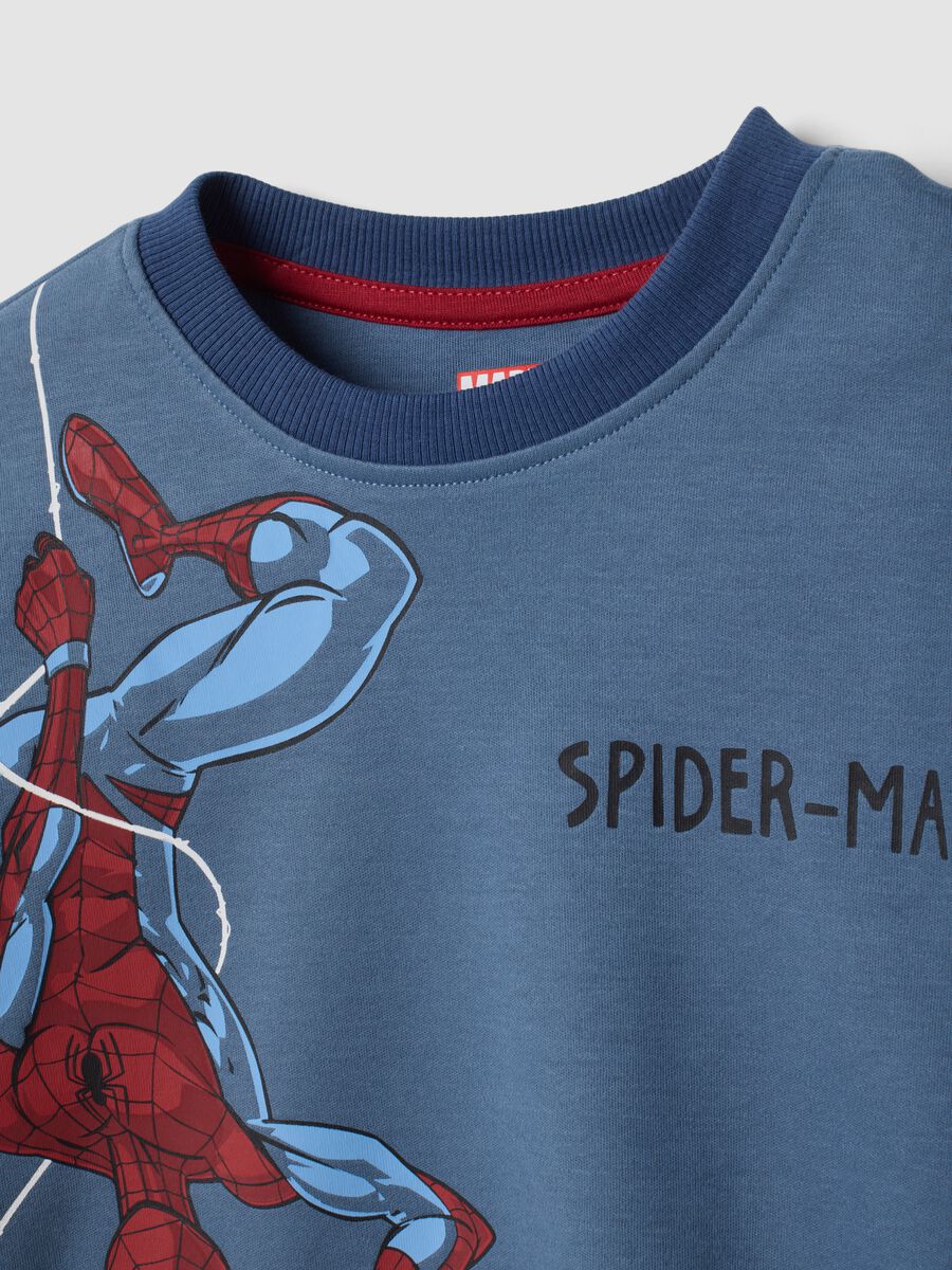 Blue pure organic cotton pyjamas with MARVEL Spider-Man print_2