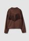 Brown jacket with fringes and patch pockets_2