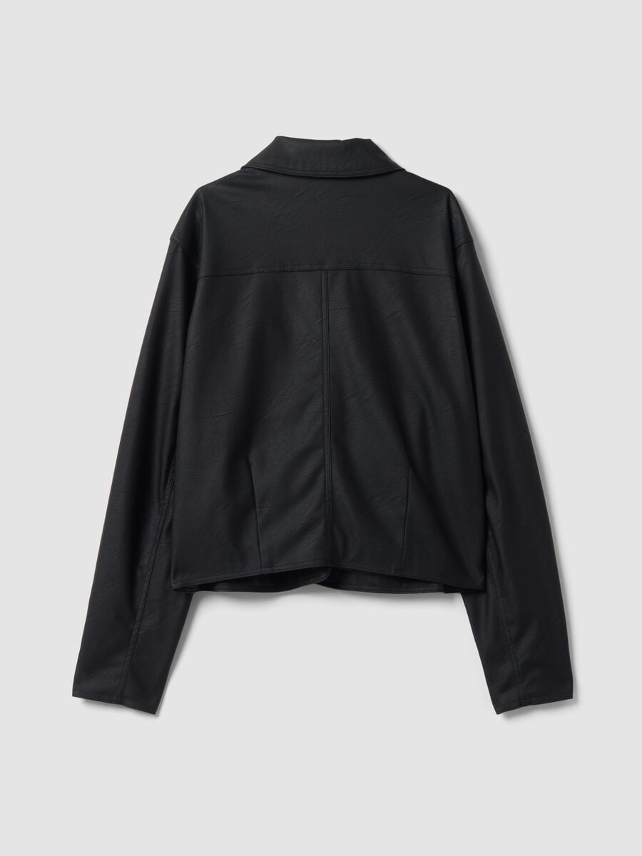 Black zip-up jacket with slim-fit collar_6